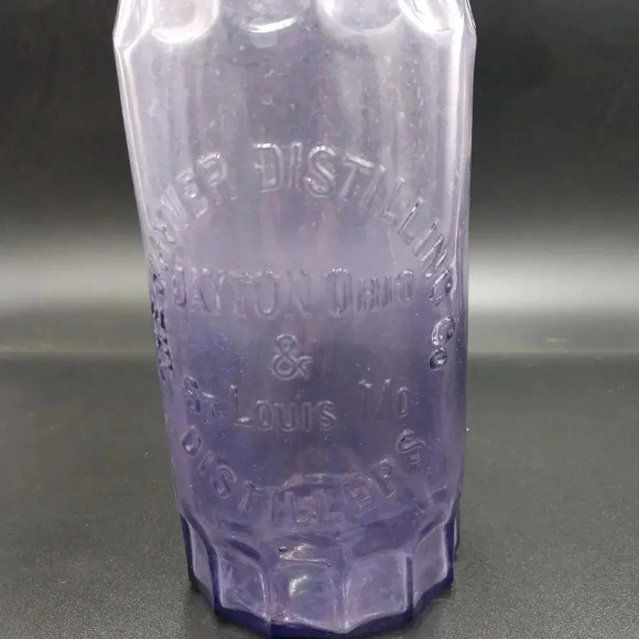 Antique Purple Amethyst Glass Bottle - Picture 3 of 8